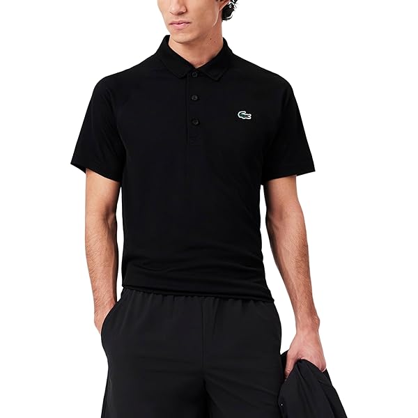新品】CLUBHAUSxLacoste Sport Polo Men's SPORT Textured Breathable