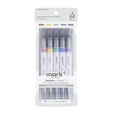 KOKUYO 2-Way Highlighter 5 Colors Set. Mark+ Dual