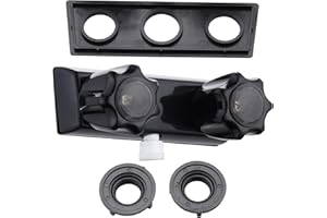 PuritySage RV Shower Faucet,4” Dual Knob Diverter Valve for Indoor/Outdoor Tub Use,Acrylic Shower Faucet Replacement for Camper, Motorhome & Trailer Bathroom Showers (Black)