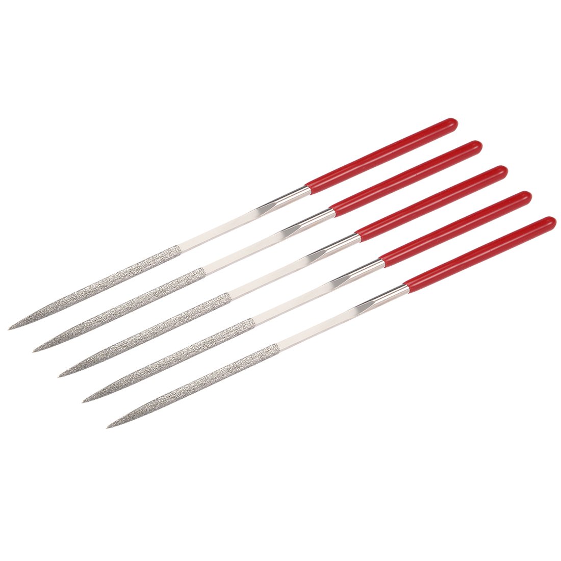 Sourcingmap 5Pcs 3mm x 140mm Square Diamond Needle File 150 Grit