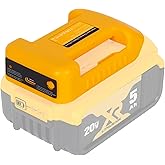 Battery Adapter Compatible with Dewalt 18V/20V Battery Adaptor with USB Charger & Type-C PD Power Source Charger for 20v 18V MAX Lithium Batterie(Adapter Only)
