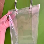 Sacchetti Regalo Matrimonio Trasparenti - 20 Pezzi PVC, Forma T, Piccoli