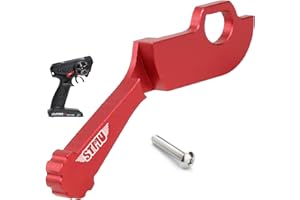STMU RC Transmitter Steering Wheel Trigger，Alloy Steering Wheel TriggerOne Hand Control Accessory Adapter Two Colors to Choose from for Dumbo DUMBORC DDF-350 Remote Control Upgrade Parts (Red)