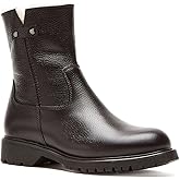 Shearling-Lined Pebbled Leather Bootie by La Canadienne