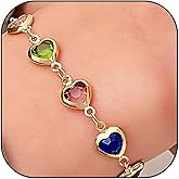 Heart Bracelet for Women Dainty Gold Heart Charm Bracelet Cute Love Heart Bracelet Christmas Bracelet Jewelry