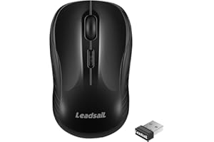 LeadsaiL Wireless Mouse Silent 2.4G USB Computer Mouse Compact Optical Cordless Mouse Mini Quiet Wireless Mice, Noiseless, 4 