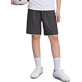 Somaibo Boys Athletic Shorts Kids Youth Performance Quick Dry Sports Gym Active Basketball Soccer Shorts with Pockets