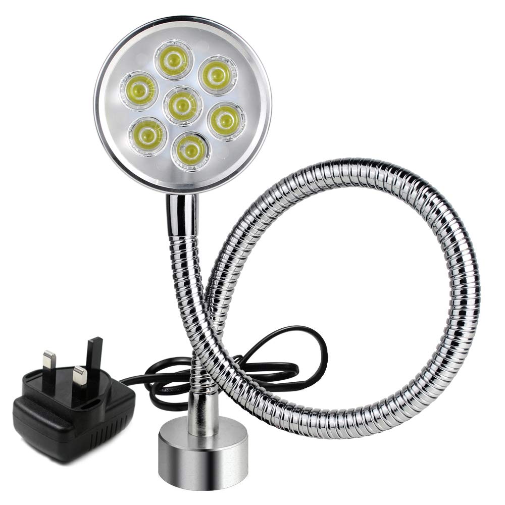 Magnetic Work Light 700 Lumen 120v Led Spot Lamp with 15 inch Flexible Gooseneck Adjustable Base for Lathe CNC Milling Drilling Machine Woodworking Workbench Industrial Lighting…
