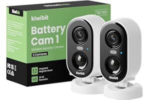 Kiwibit Magnetic Home Security Camera Wireless Enhanced Audio & 2K Footage, Easy Setup Battery Camera with Smart AI PIR Motio