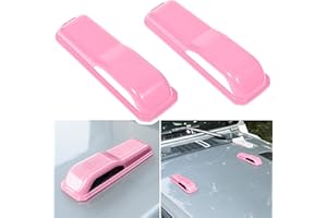 E-COWLBOY Engine Hood Hinge Cover Trim Exterior Accessories Decoration for 2018-2025 Jeep Wrangler JL JLU Sports Sahara Freedom Rubicon Unlimited Gladiator JT 2-Door & 4-Door (Pink 2PCS)