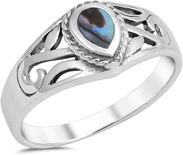 Prime Jewelry Collection Sterling Silver Women's Abalone