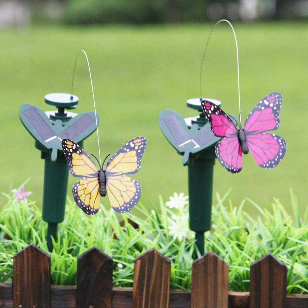 Photo 1 of LWINGFLYER 2pcs Solar/Battery Powered Flying Wobble Fluttering Butterfly for Garden Yard Plants Flowers Patio Landscape Outside Ornament Decor Color Random