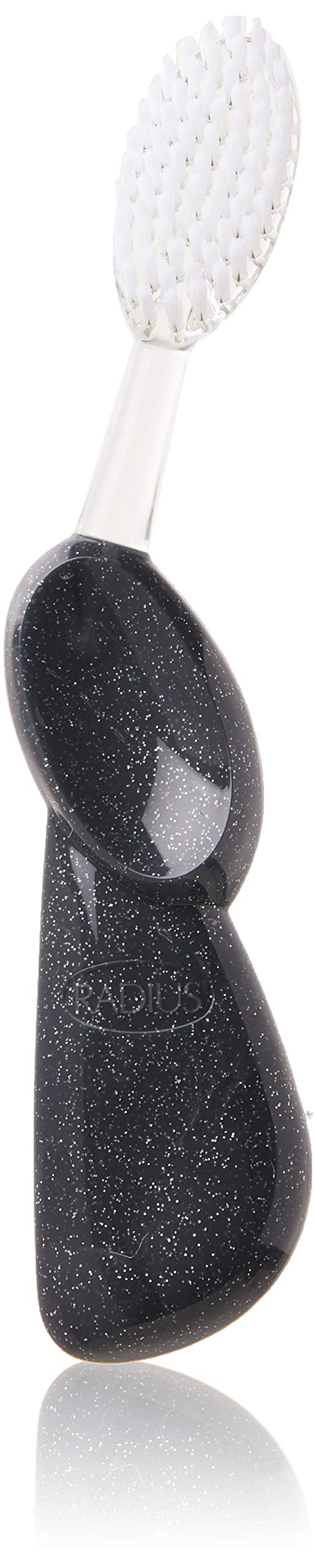 RADIUS Big Brush with Replaceable Head, Right Hand, Soft (Black Sparkle), 0.06 kg