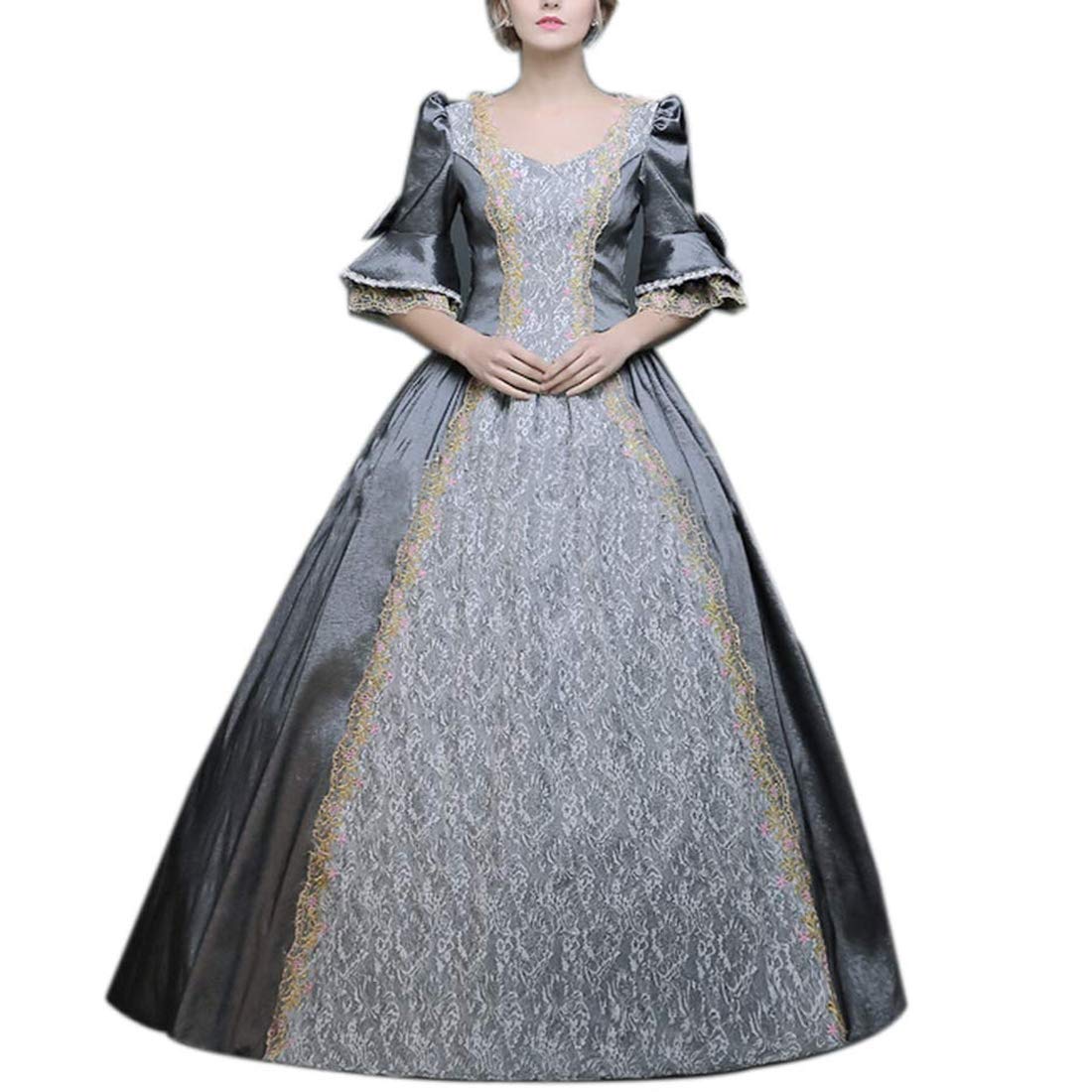 18th Century Dress Red Baroque Dress Long Satin Rococo Party Dresses