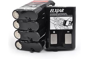 elxjar (5-Pack) 3.6V 700mAh AAA Ni-MH Rechargeable Battery Pack Replacement for Motorola GMRS/FRS Radios 53617 KEBT-086-A KEBT-086-B KEBT-086-D
