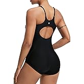baleaf Women's One Piece Swimsuit Adjustable Straps Athletic Racerback Training Bathing Suit Swimwear