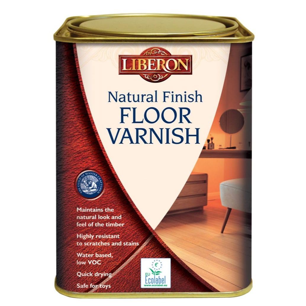Liberon VWNCS1L 1 Litre Natural Finish Floor Satin Varnish - Clear