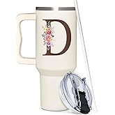 Personalized Gifts For Women - Personalized Gifts For Birthday, Christmas - Monogrammed Gifts Customized Gifts For Woman, Mom, Wife, Best Friend, Sister, Coworkers - Custom Tumbler With Handle 40oz