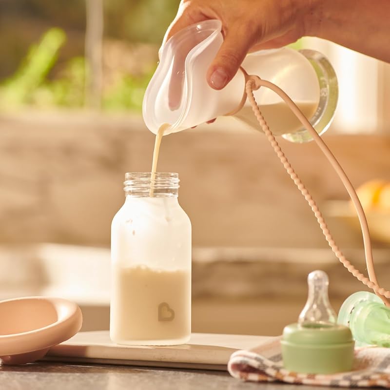 Silikon-Milchpumpe, manuelle Stillpumpe, fasst bis zu 120 ml Milch, ergonomisches Design und einfach zu bedienen, Still- und Baby-Essentials
