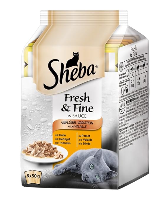 Sheba Katzenfutter Nassfutter Fresh und Fine Herzhafte Komposition in Sauce