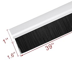 uxcell Self-Adhesive Door Bottom Sweep White