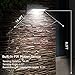 Solar Wall Lights, OPERNEE 21 LED Bright Outdoor Solar Lights Stainless Steel 3 Mode Motion Sensor Wireless Security Flood Light for Garage Pool Patio Yard Driveway Garden