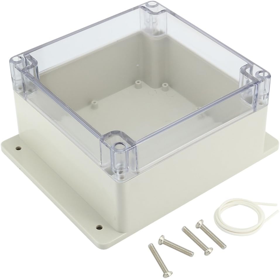 Awclub Waterproof Dustproof ABS Plastic Junction Box Universal Electric Project Enclosure with PC Clear Transparent Cover 6.3