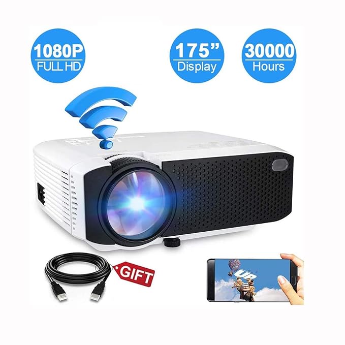 Ai LIFE Proyector inalámbrico 4800Lux Mini proyector WiFi 1080P HD ...