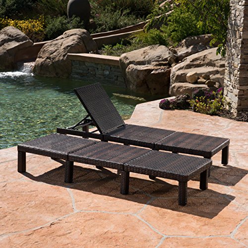 Christopher Knight Home Jamaica Outdoor Wicker Chaise Lounges without Cushions, 2Pcs Set