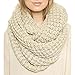 Solid Crochet Infinity Scarf Soft Warm Scarves for Women Fall Winter Thick Circle Loop Scarfs