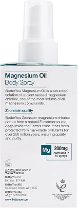 BetterYou Magnesium Oil Spray 600 Sprays, Vegan Muscle Recovery & Sleep Aid view 7
