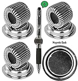 STEELAID Refrigerator Magnets Pen Holder Clip Pen Marker Holder Pen Organizer for Mom (4 Pack)