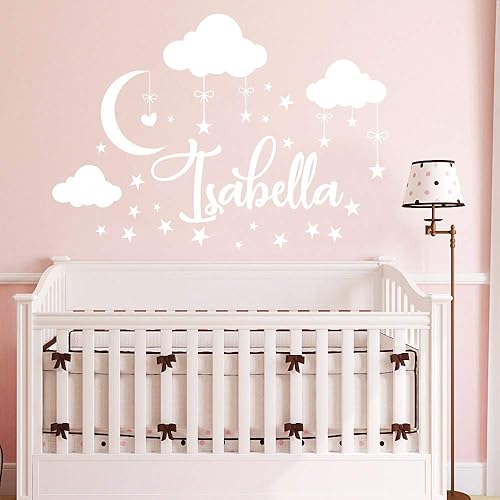 moon and stars nursery wall decor