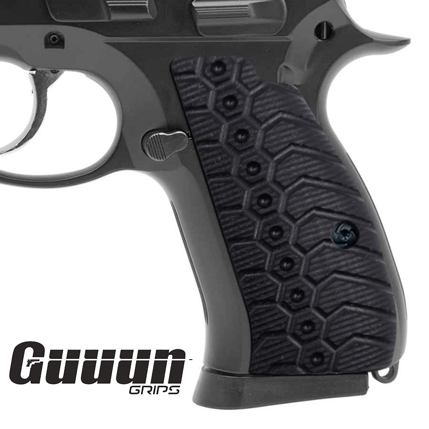 Guuun Cz 75 Compact Grips Ops Mechanical Texture Cz P 01 G10 Grips - 