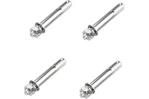 Junter 4pcs M8 x 60mm Hex Expansion Bolts, 304 Stainless Steel, External Hex Nut, Pool Safety Cover Expansion Bolts, Concrete Anchor