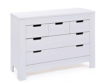 Interlink Balthasar Chest 5 Drawers Pine White Amazon Co Uk