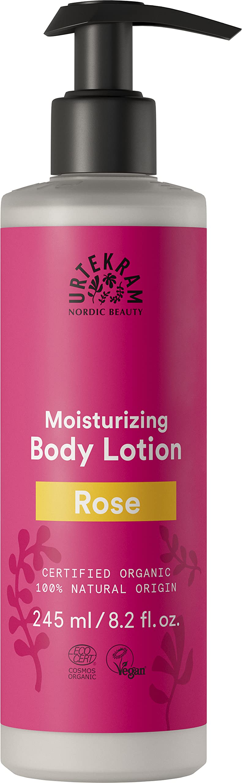 Urtekram Body Lotion - All skin types - Rose - 245 ml, Vegan, Organic, Natural Origin