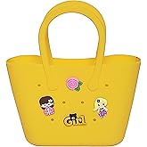 MASOMR Mini Rubber Tote Bag for girls/Small Rubber Beach bag for kids