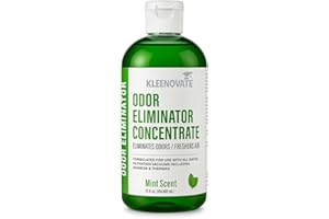 Kleenovate Odor Eliminator Air Freshener & Deodorizer Concentrate, Compatible for Rainbow, Sirena, Thermax, Prolux - Biodegradable Formula for Spraying & Water Based Vacuums - 12 fl oz. (Mint Scent)