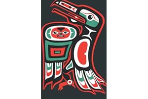 Haida art Native American style Raven Totem Heart Journal Notebook 6x9 inch 100pages