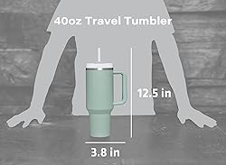 YOUEXPERT 40 oz Tumbler with Handle and Straw