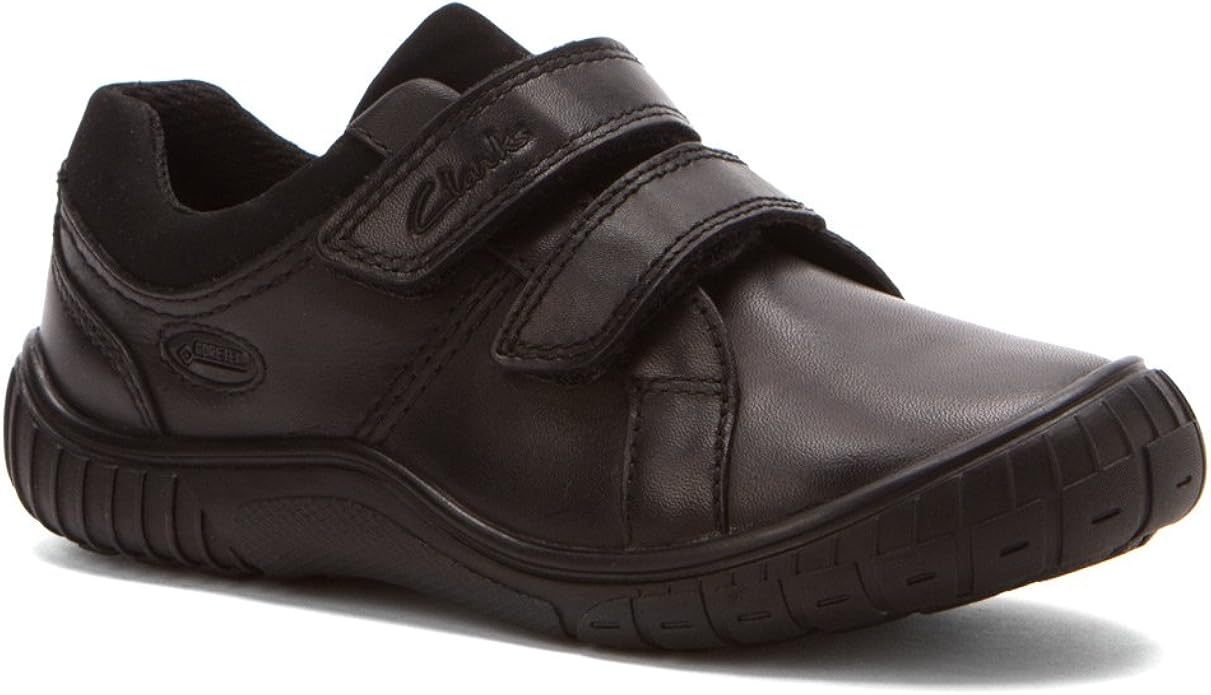 clarks kids black shoes