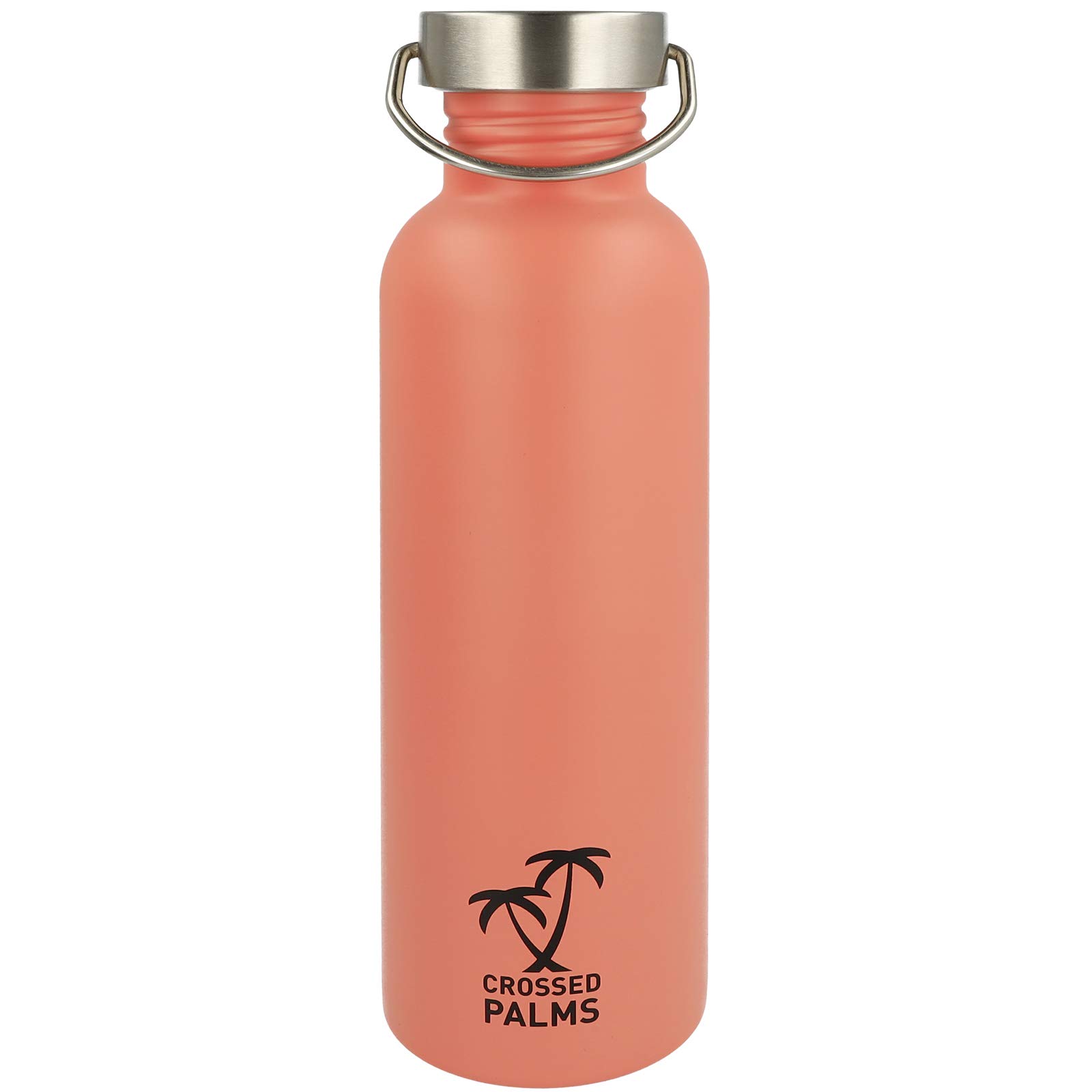 Crossed Palms CP-10000 Stainless Steel Water Bottle 750ml Coral 7.1 x 24.3 cm BPA Free Leak Proof