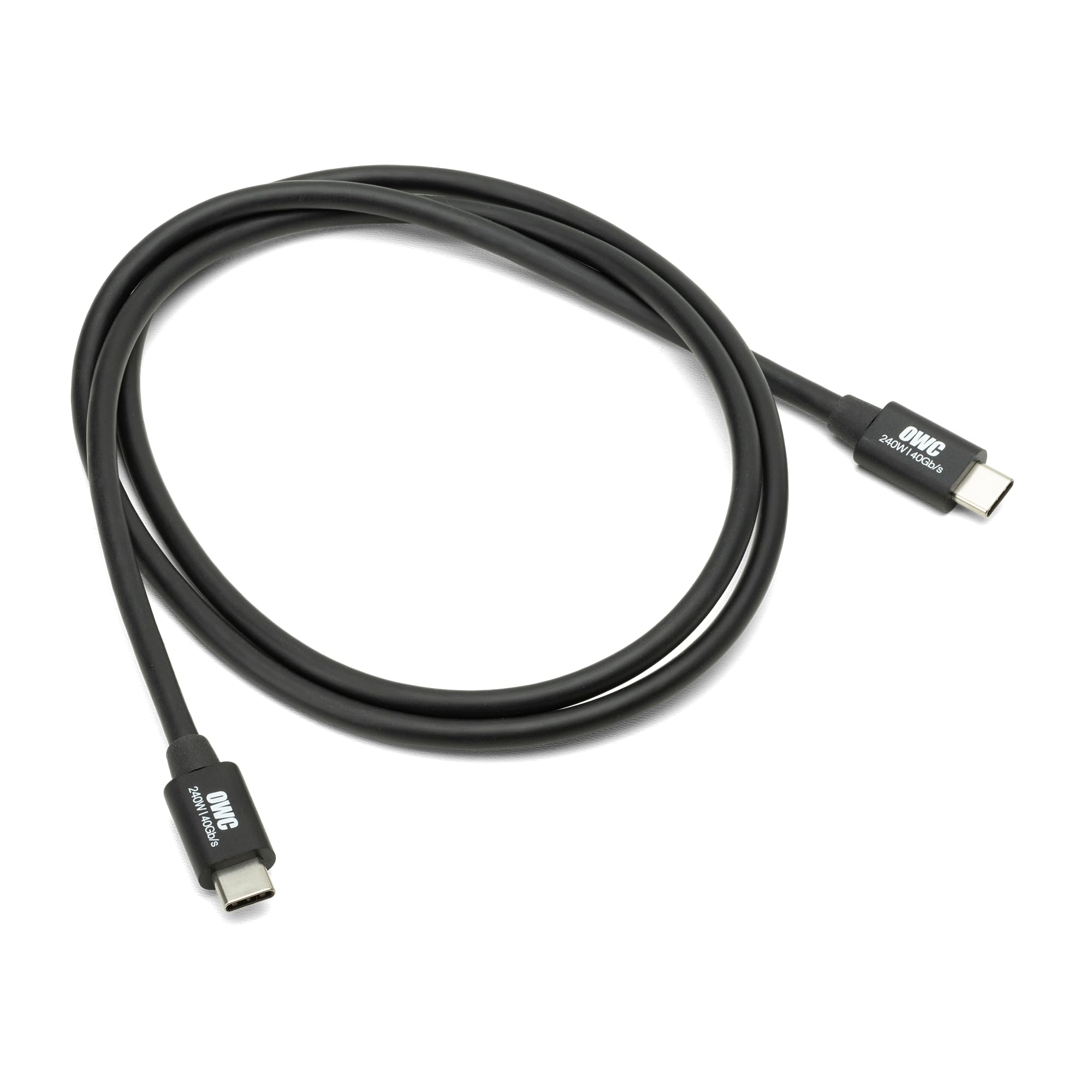 OWC [Intel Certified] 40Gbps Thunderbolt 4 Cable with 8K Video and 240W Charging - Backwards Compatible with USB4 Thunderbolt 3 Cable and USB-C - 3 Year Warranty (1.0M)
