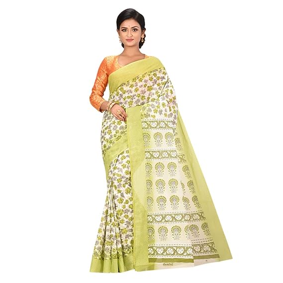 Women's Exclusive Floral Printed Pure Cotton Sarees
