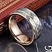 Three Keys Jewelry 6mm 8mm Hammered Facet Brushed Tungsten Wedding Ring wth Rose Gold Stripe Wedding Band