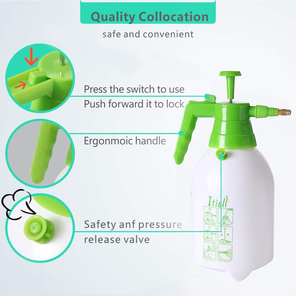 ITISLL 68oz Garden Pump Sprayer Portable Yard & Lawn Sprayer for Spraying Weeds/Watering/Home Cleaning/Car Washing 0.5 Gallon 219NR2 : Garden & Outdoor