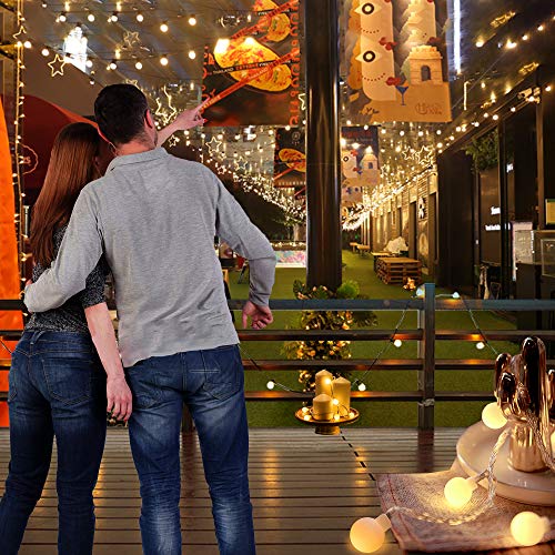 Led String Lights 80 LED Globe Fairy Lights IP65 Waterdichte Batterij Aangedreven Party Lights met Remote Timer voor… - Afbeelding 8