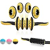 Yes4All, Premium Muscle Roller Stick/Combo With Foam Roller 24" For Everyone - Advanced Massage Roller For Relief Muscle Soreness With Trigger Points, Travel Size, 4 Wheels