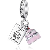 PICKBEAU 925 Sterling Silver Charms for Bracelets Necklaces I LOVE YOU Travel Passport Butterfly Graduation Shoe Shaped Charm Beads DIY Pendant Jewelry for Women Mom